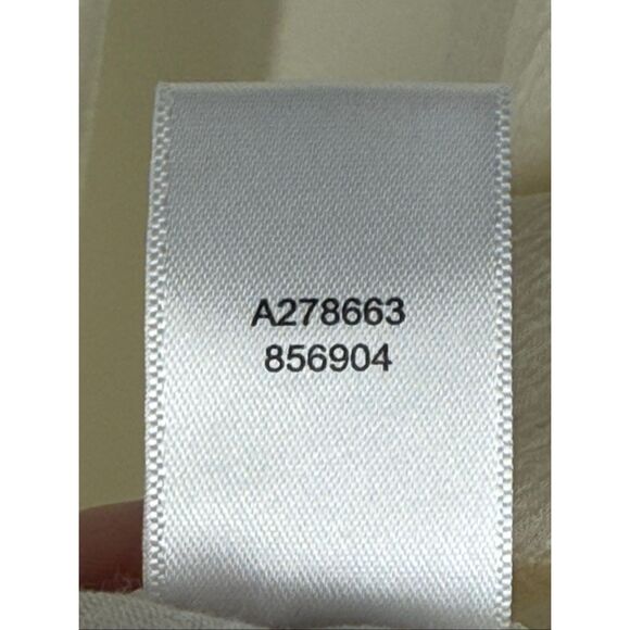 Box 1 H by Halston high low cream blouse size medium - Picture 8 of 10